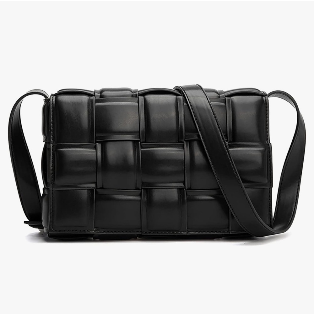Woven Padded Crossbody Handbag